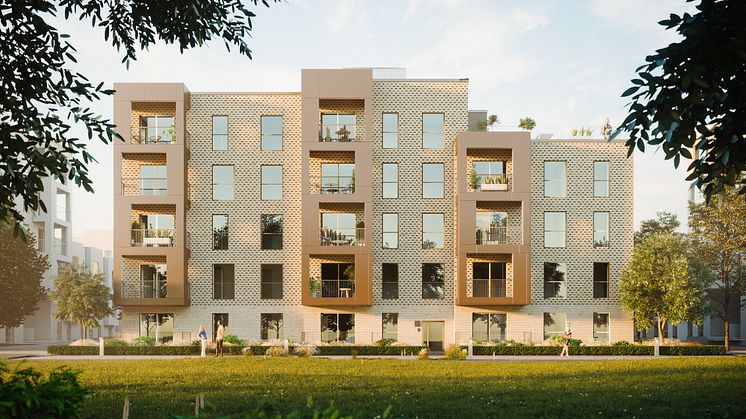 Fælledkarréen består af 87 nye, bæredygtige boliger i Ørestad Syd