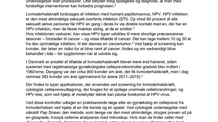 Fakta om screening for livmoderhalskræft