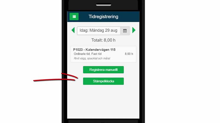 Tidrapportering i Bygglet