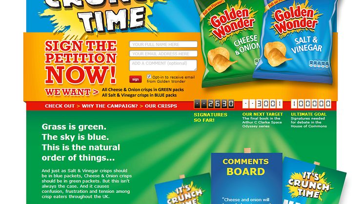 It's Crunch Time: vote for your desired colour packet of crisps!