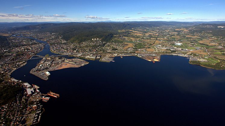 Fjordbyen, en ny stadsdel sydväst om Oslo (foto: Terje Løchen)