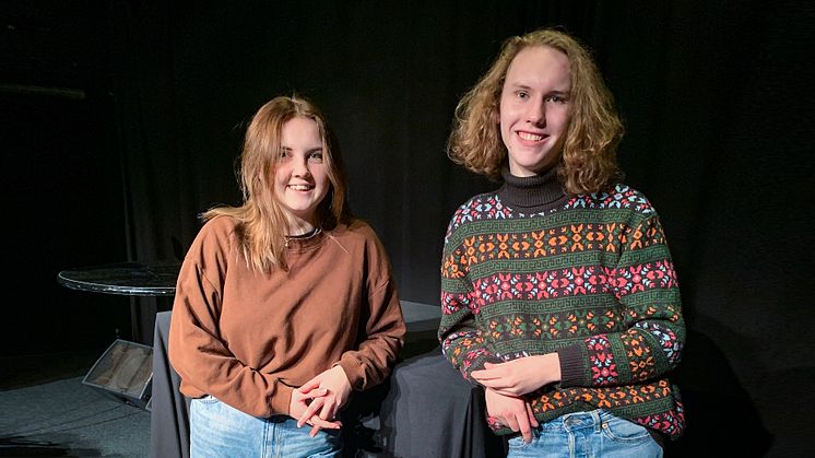 Ungdomsfullmäktiges två ordföranden Matilda Glaas och Alexander Rydberg.