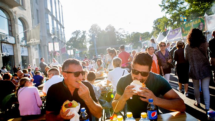 Mattorget på Gustav Adolfs torg under Malmöfestivalen.