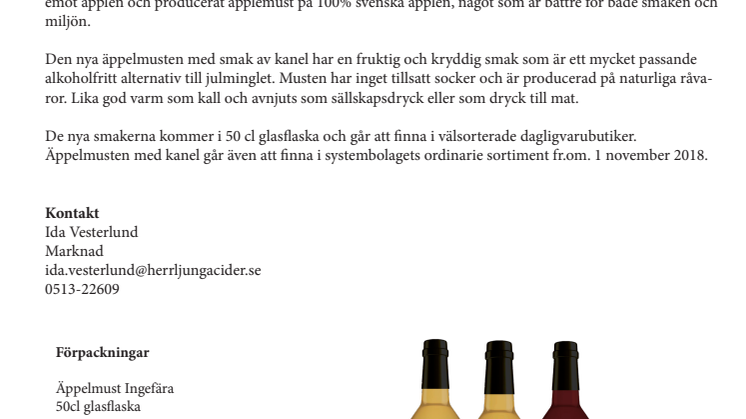 Herrljunga Musteri utökar sitt sortiment