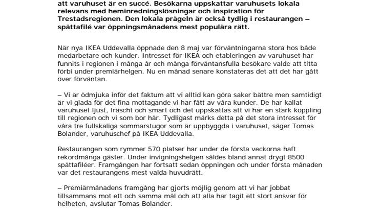 Efterlängtade IKEA Uddevalla överträffade förväntningarna