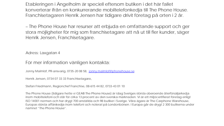 Ny butik i Ängelholm