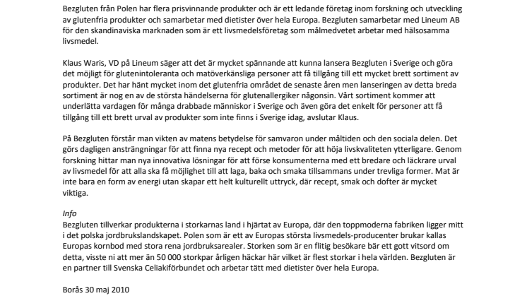 BEZGLUTEN lanserar Sveriges bredaste glutenfria sortiment