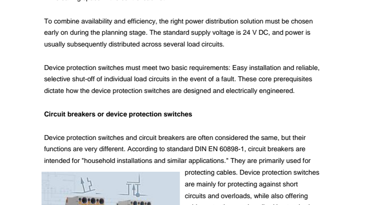 Shut-off reliability and system availability: Selective Power Distribution with Device Protection Switches
