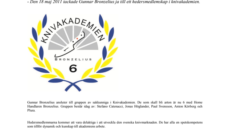 Electrolux Home-handlare invald i Knivakademien