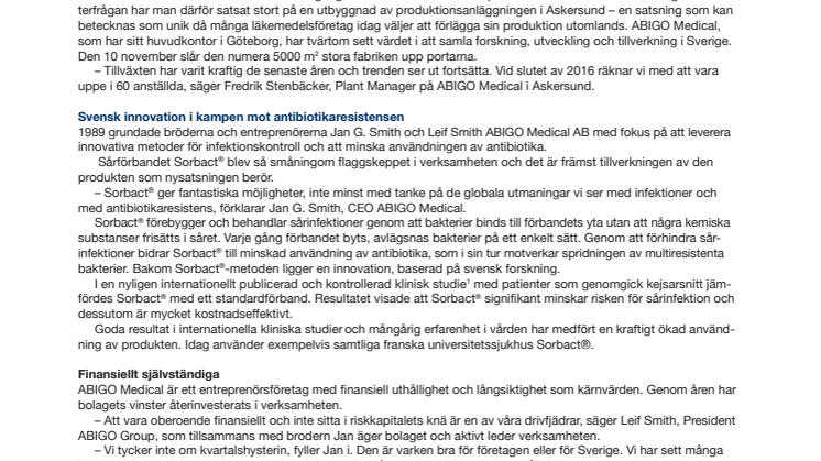 Unik storsatsning av läkemedelsbolag i Sverige