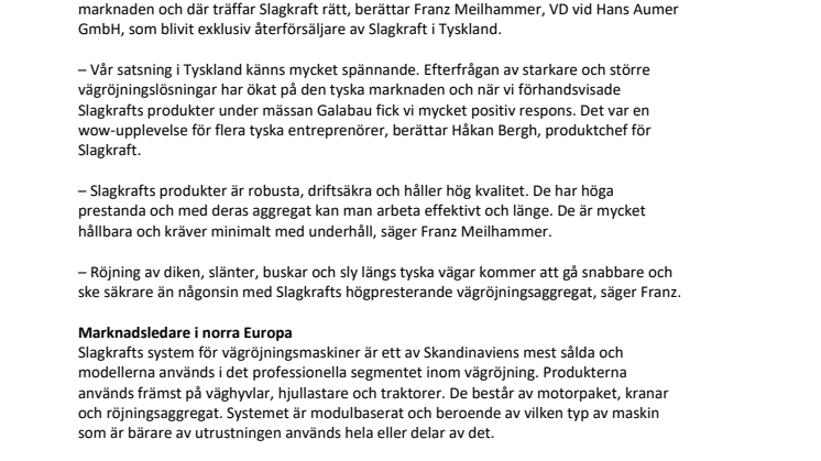 Cranab fortsätter satsningen på Slagkraft i Europa 