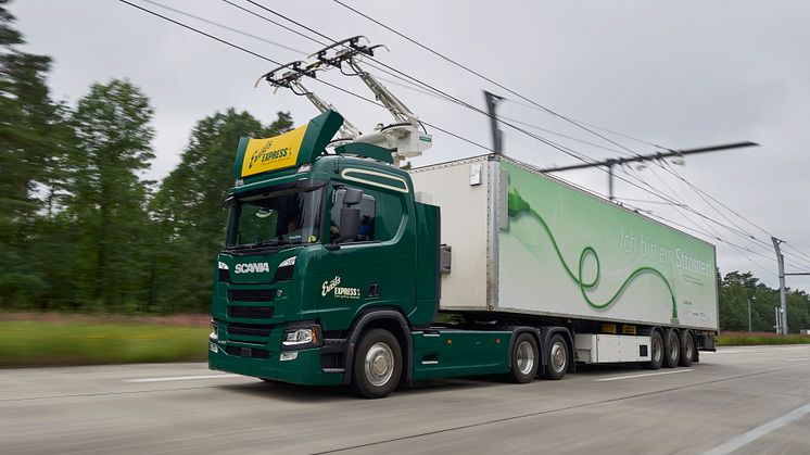Scania wird die Elektro-Hybrid-Fernverkehrs-Lkw für das Forschungsprojekt "Lkw für deutsche eHighways" zur Verfügung stellen.