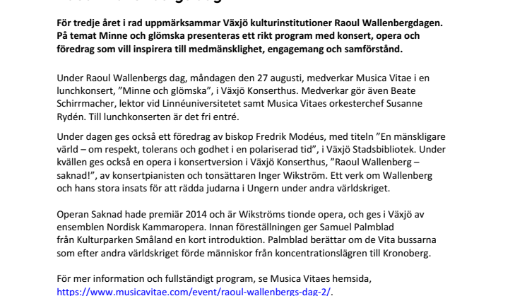 Raoul Wallenbergs dag den 27 augusti