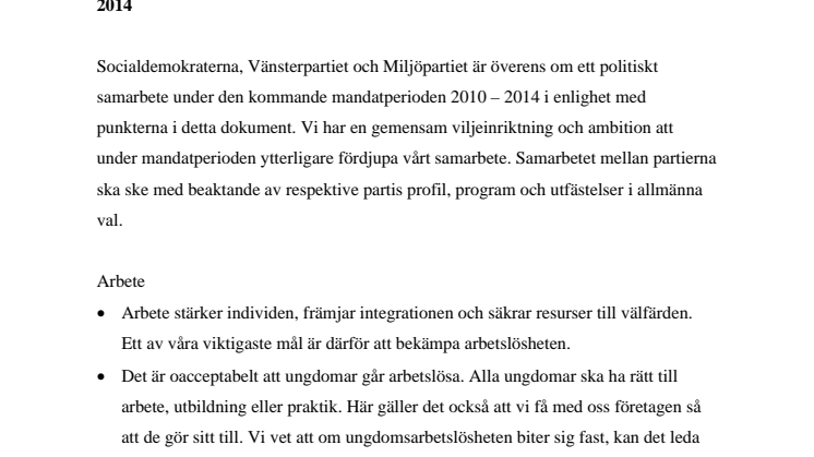 Uppgörelse klar mellan S, V och MP i Malmö: En gemensam politik för att möta svåra utmaningar!