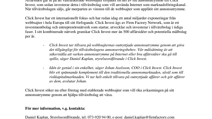 Tradera-grundare revolutionerar Internet-annonsmarknaden