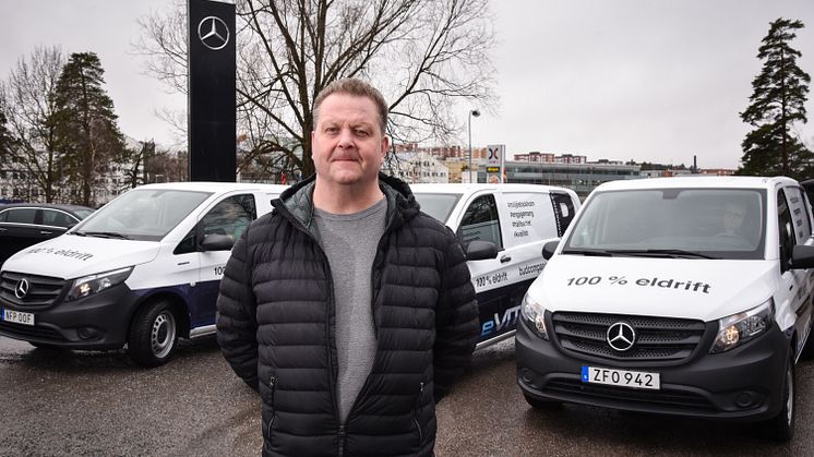Eldrivna Mercedes-Benz eVito levererades till Budcompaniett i Stockholm