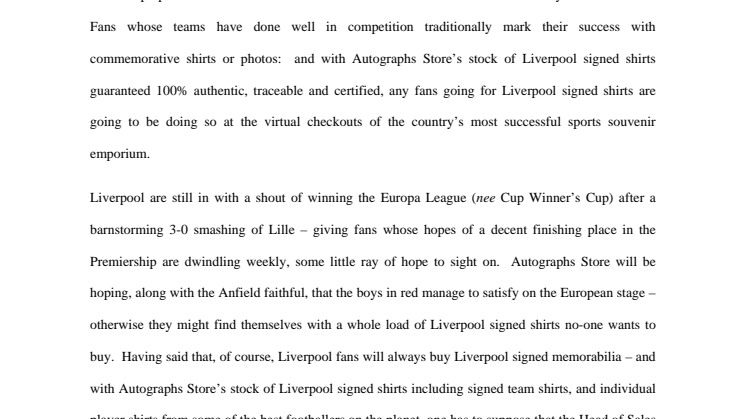 Liverpool signed shirts make mouthwatering targets for end of season buyers