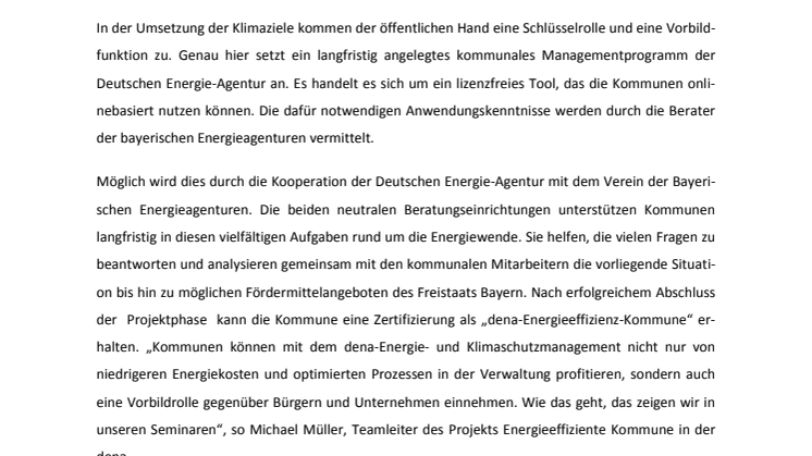 Energie- und Klimaschutzmanagement für bayerische Kommunen