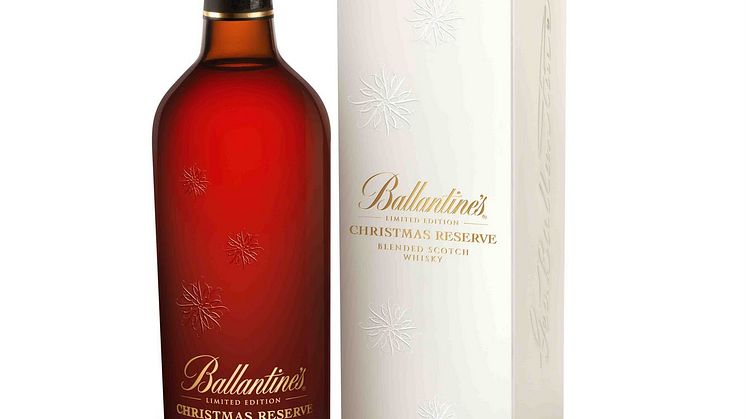 Ballantine’s Christmas Reserve finns i det tillfälliga sortiment på Systembolaget från 14 november