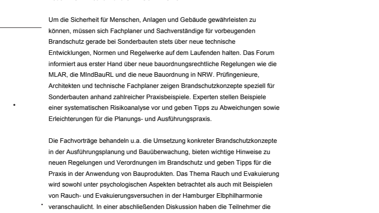 Brandschutzforum 2017 – Brennpunkt Sicherheit