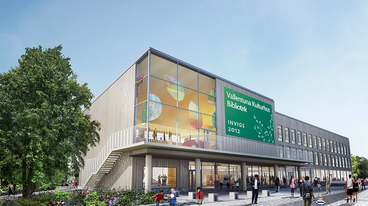Första spadtag för nytt kulturhus och bibliotek i Vallentuna