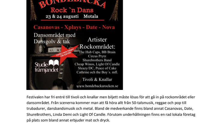 Bondebacka både rockar och dansar