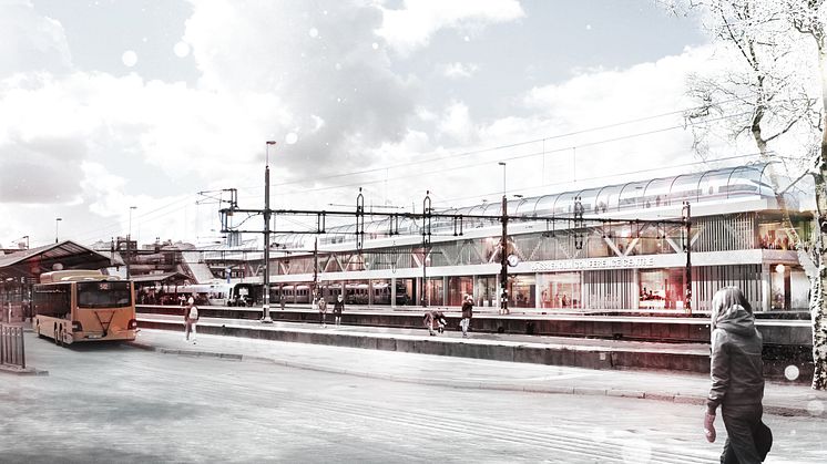 Stationsområdet sett från Tingshusgatan