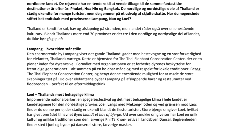 Oplev de skjulte skatte i det nordlige og nordøstlige Thailand