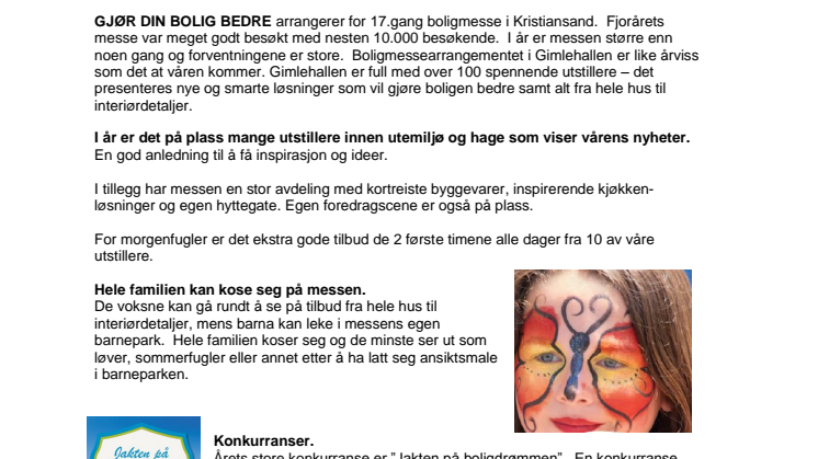 Boligmesse i Gimlehallen, Kristiansand