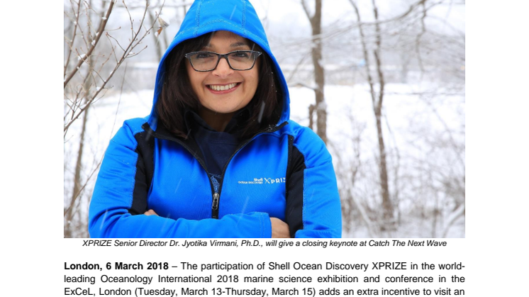 Oceanology International 2018: Shell Ocean Discovery XPRIZE announcements to feature among highlights of packed Oi18 conference programme
