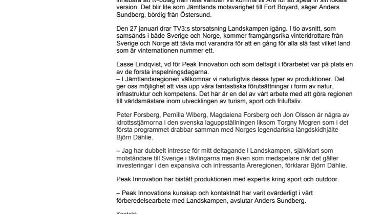 Åre internationellt intressant för tv-produktioner