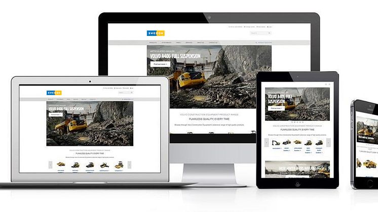 Volvo CE lanserar tillsammans med flera av sina återförsäljare i region EMEA en helt ny webbnärvaro