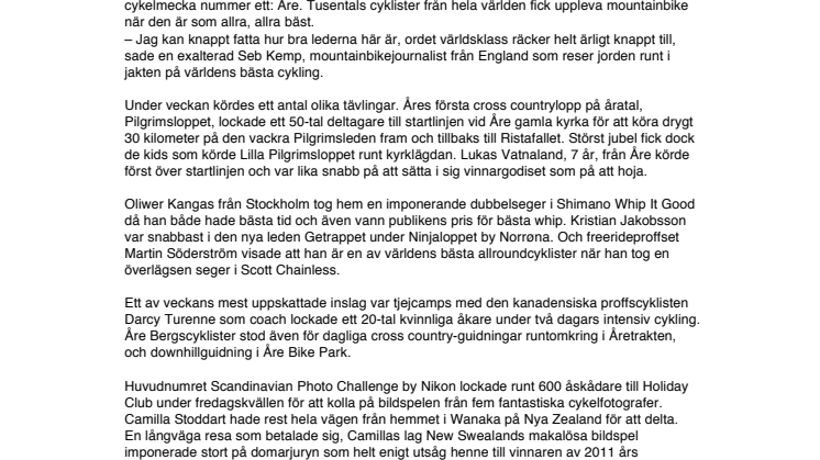 Pressmeddelande Åre Bike Festival