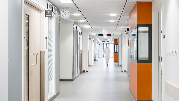 Neonatalavdelningen Helsingborgs lasarett. Korridor