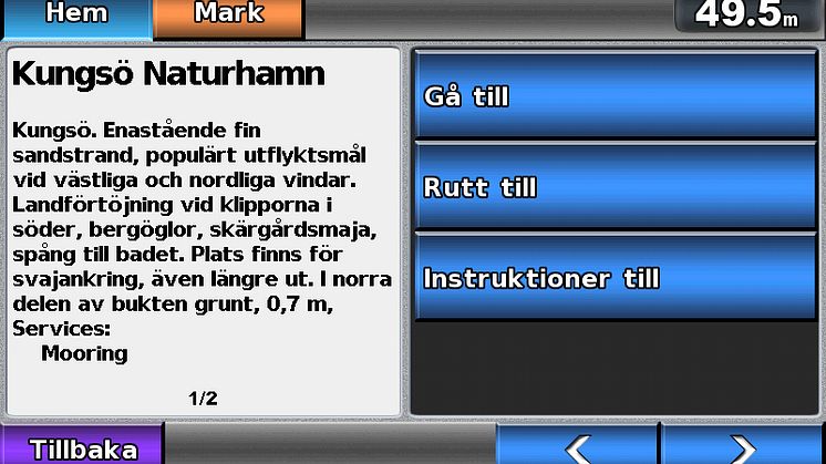 Naturhamnar i BlueChart