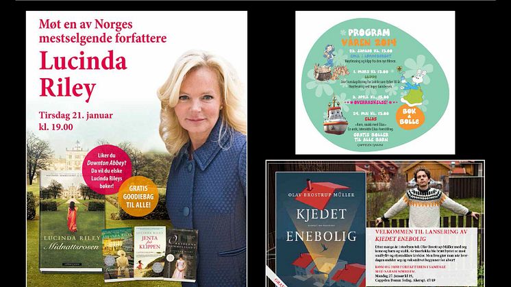 Velkommen til arrangementer i Cappelen Damm-huset, uke 4 og 5!