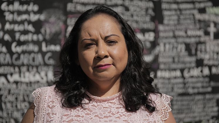 Malú García Andrade från Mexiko får regeringens internationella pris för mänskliga rättigheter och demokrati. Foto: Cristopher Ordoñez