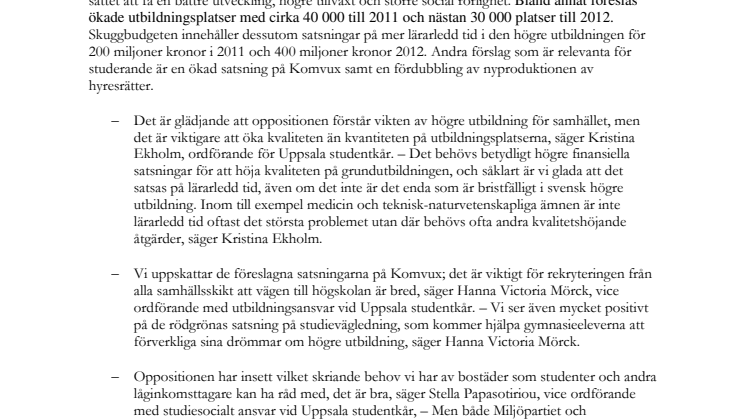 Smågodis till utbildningssektorn ger ingen fyllig diet för studenterna