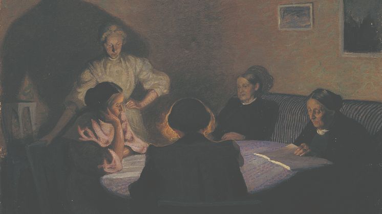 Ester Almqvist, Familjegrupp, 1909, olja, Jönköpings läns museum