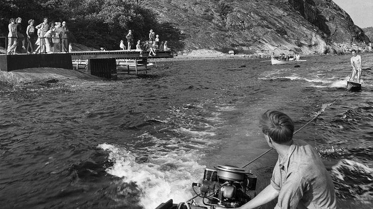 Det var många aktiviteter på Bokenäs, inte minst med anknytning till vattnet. Bilden är tagen 1951.