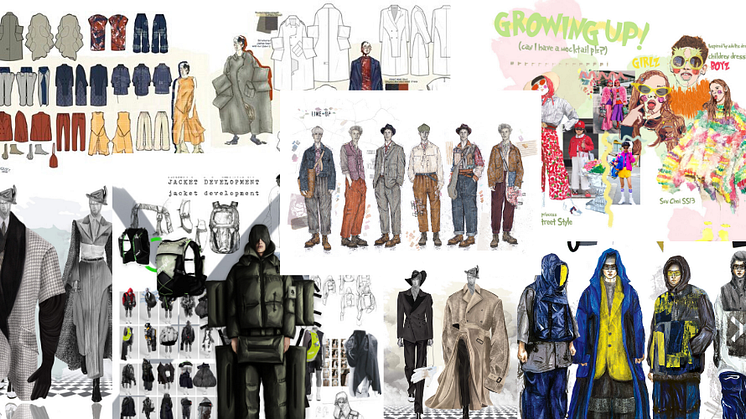 Designs by the six Northumbria University Graduate Fashion Foundation Awards finalists