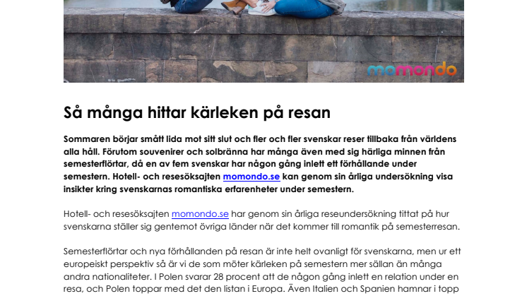 Så många hittar kärleken på resan