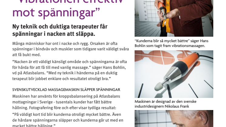 Vibrationsmassage effektiv mot muskelspänningar