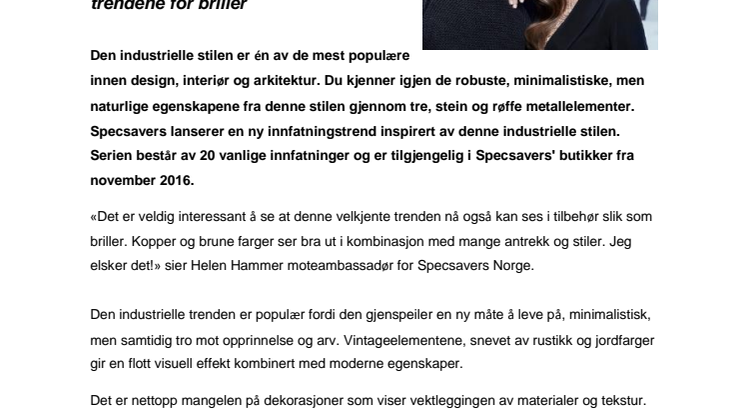 Industrial Elegance Trend: vintageelementer i briller