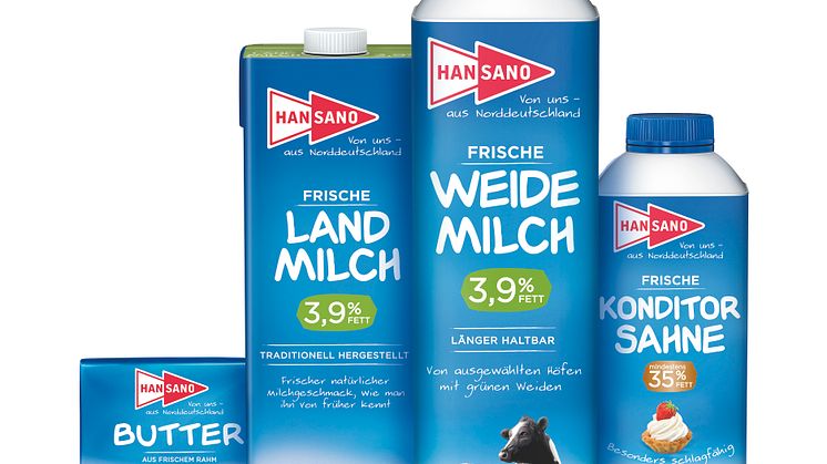 Hansano® „Von uns – aus Norddeutschland“ mit neuem Design und neuer Kommunikation