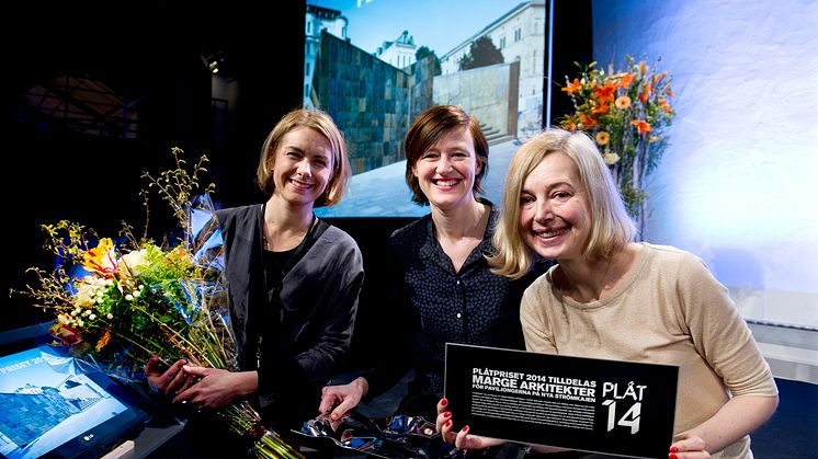 PLÅTPRISET 2014 till Marge Arkitekter för kopparpaviljongerna på Strömkajen