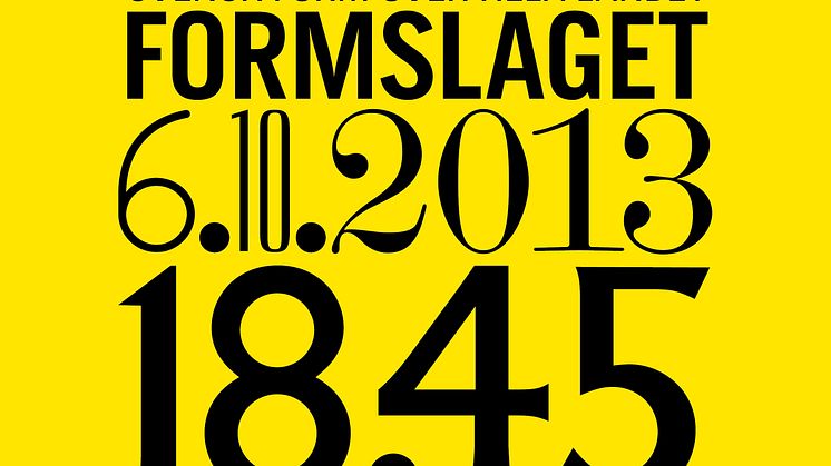 Svensk Form firar födelsedag 6 okt och utser formbärare i hela landet