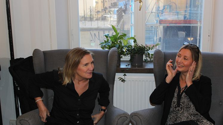 Till vänster Anna Ahrenfelt, grundare och vd, till höger Johanna Palmqvist, vice vd.