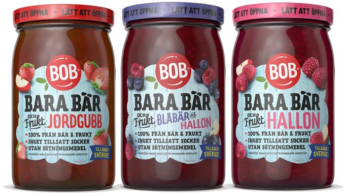 BOB Bara bär och frukt i tre smaker