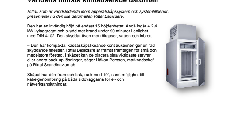 Världens minsta klimatiserade datorhall